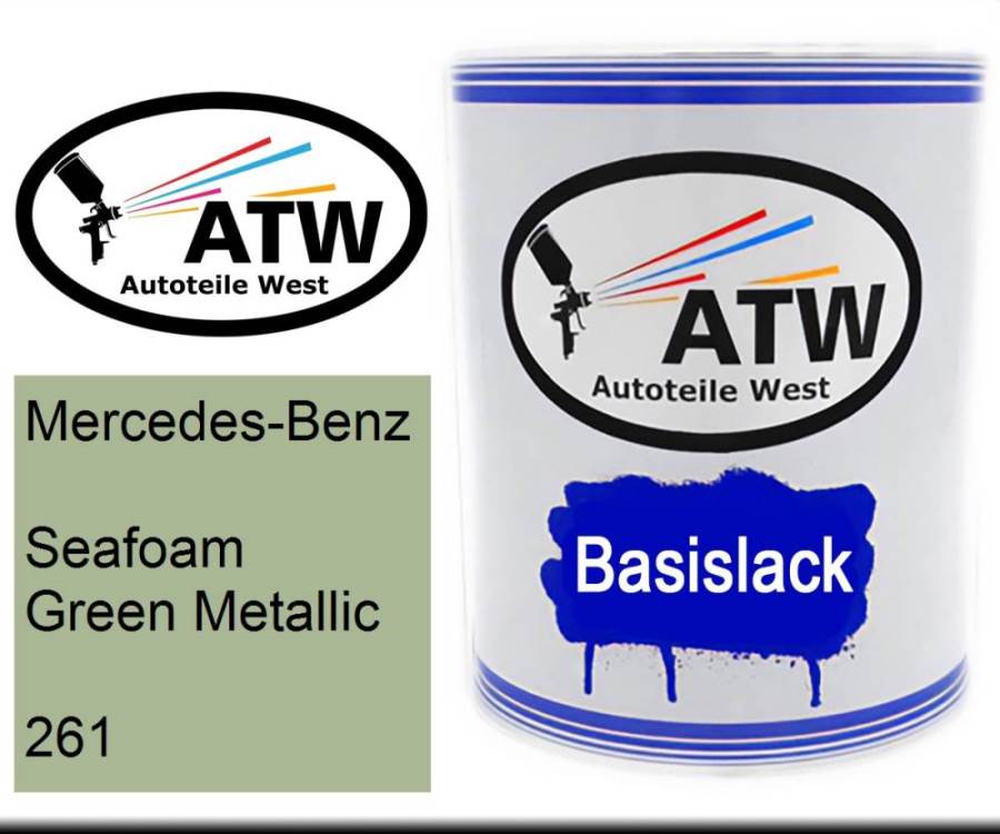 Mercedes-Benz, Seafoam Green Metallic, 261: 1L Lackdose, von ATW Autoteile West.